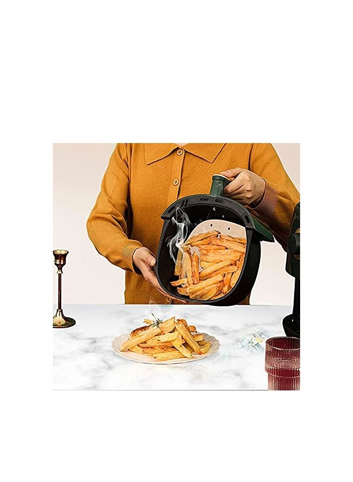 Excefore Air Fryer Parchment Paper 100 Pcs - 8.5 inch Unbleached Square Liners/Steaming Liner/Perforated for Fryer, Steaming Basket and More (100, Unbleached) Air Fryer Parchment Paper 100 Pcs - 8.5 inch Unble - Image 2