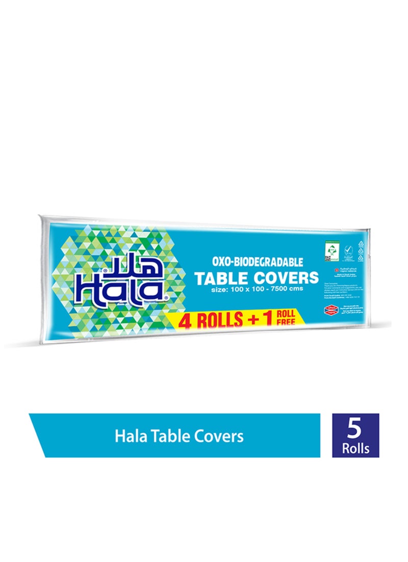 Hala Oxo Biodegradable Travel Pack Table Cover 15 Sheets 5 Rolls - Image 2
