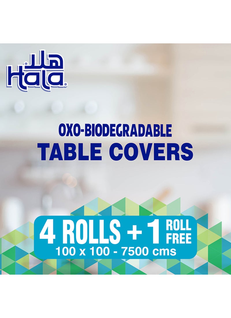 Hala Oxo Biodegradable Travel Pack Table Cover 15 Sheets 5 Rolls - Image 3