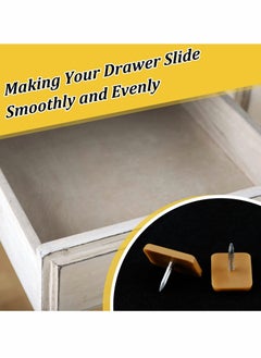 Y&D Tack-in Drawer Glides Tack Glide, Brown Furniture Slider for Repairing Dressers, Making All the Drawers Slide Smoothly and Evenly (60 Pcs)  - Image 3