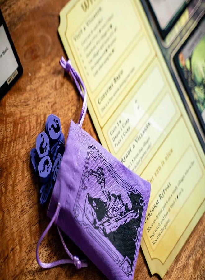 Capstone Games Pagan: Fate of Roanoke - Wooden Token Set, 125 Painted Game Pieces & 3 Custom Screen Printed Cloth Bags - Image 4