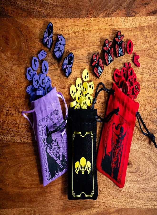 Capstone Games Pagan: Fate of Roanoke - Wooden Token Set, 125 Painted Game Pieces & 3 Custom Screen Printed Cloth Bags - Image 2