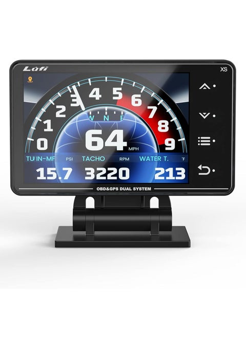 Xs Obd2 Gauge Display Lufi Fault code Reader Speedometer Boost RPM Meter Water Temperature Oil Temperature car inclinometer Multifunction Digital Gauge Cluster