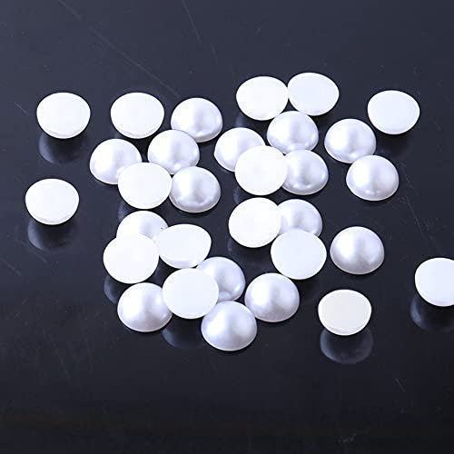 Cymtoo 14mm White Cabochon Half Pearl Beads Flatback Faux Dome Round Pearl for DIY Crafts Making 50pcs - Image 5