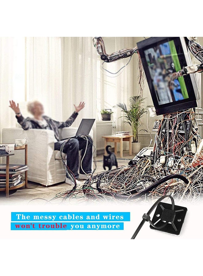 إسكدنيا ربطات كابلات من النايلون، عبوة من 100 قطعة، سوداء، بأحجام مختلفة، متعددة الأغراض، ذاتية القفل، مناسبة للمنزل والمكتب والحديقة وورشة العمل، ربطات كابلات بلاستيكية بطول 720 مم - Image 5