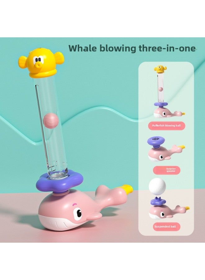 Children's Baby Blowing Toys Blowing Music Educational Whistle Mouth Muscle Trainer Lung Capacity Blowing Ball Suspension Ball Cross-border-Color:Pink  - Image 1