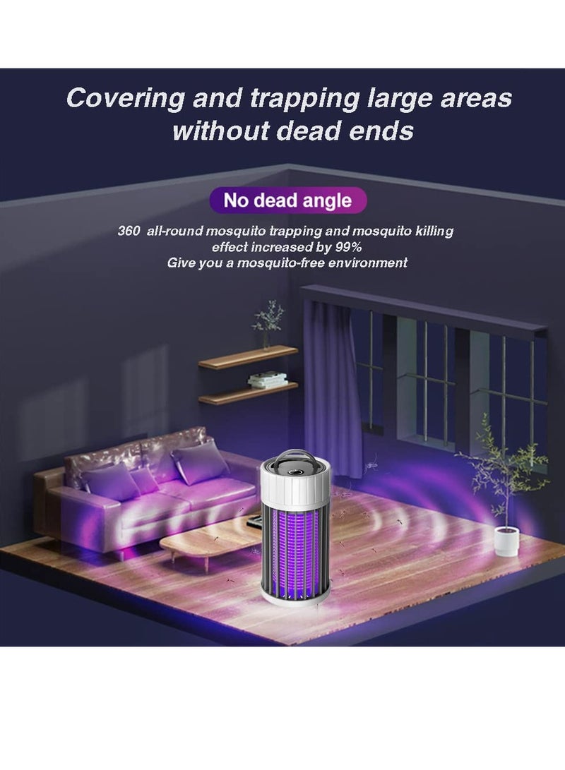 Excefore Mosquito Killer Lamp, Portable USB Electric Mosquito Control, Hanging UV Indoor and Outdoor Bug Zapper, for Trap Fly Insect in Bedroom Office Garden Camping - Image 3