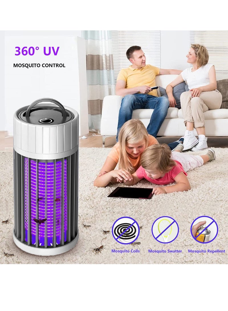 Excefore Mosquito Killer Lamp, Portable USB Electric Mosquito Control, Hanging UV Indoor and Outdoor Bug Zapper, for Trap Fly Insect in Bedroom Office Garden Camping - Image 2