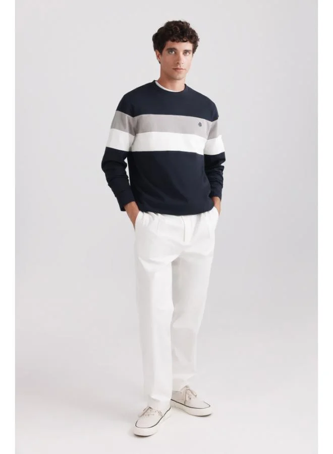 Springfield Piqué long sleeve colour block T-shirt