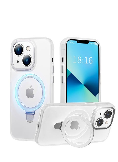 iPhone 13 Case with Magnetic Invisible Stand Cover Shockproof  Slim Thin Translucent Matte Protective MagSafe Case for Apple iPhone 13