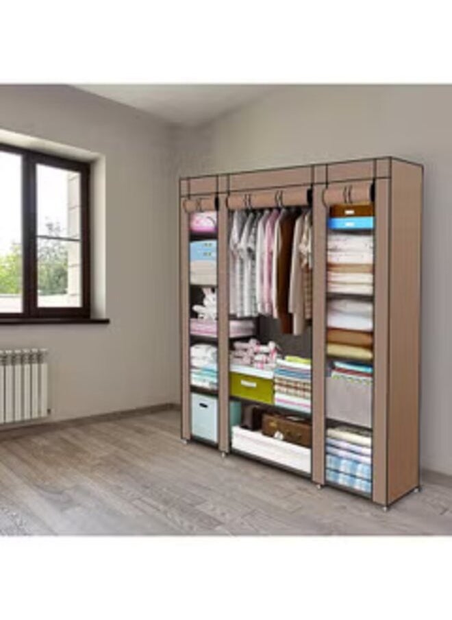 Fabric Wardrobe Organizer Brown 130x45x175cm - pzsku/Z7E8128091A7EB8F53E66Z/45/_/1719932617/2e321317-7d72-4f87-b09f-7f9ec65699fc