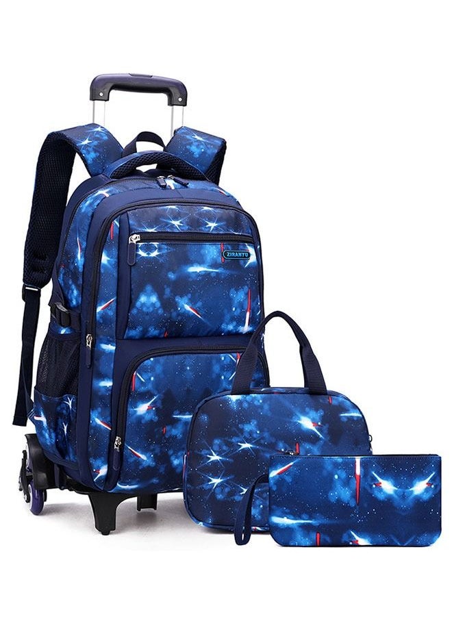 GoldenLike - Rolling Backpacks,3 Pcs School Bag Wheeled Large Capacity Children Travel Backpack Students Trolley Daypack  Elementary Durable Bookbag School Rolling Bag for Boys and Girls - Image 1