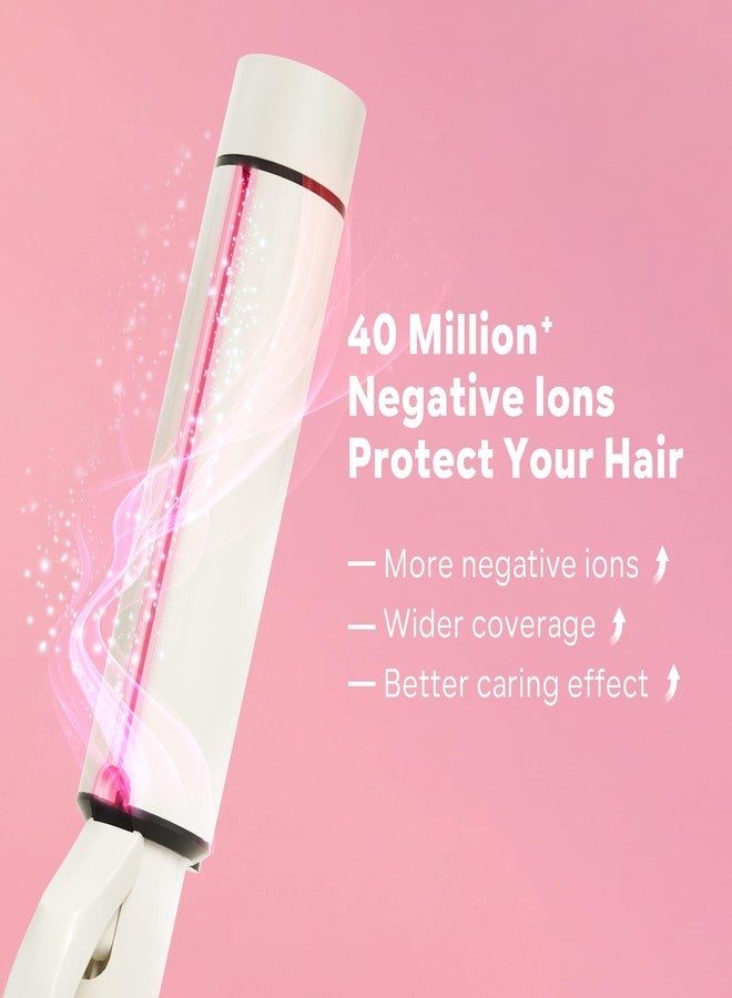 NOVUSPRO 1.5 Inch Extra Large Curling Wand for Long Hair - Ceramic Tourmaline Barrel with 40000000 Negative Ions, 2 Clips & Heat-Resistant Glove - Image 2