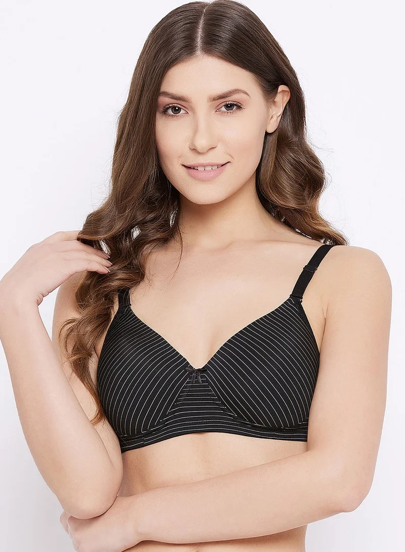 Clovia Padded Non-Wired Full Cup Striped Multiway T-shirt Bra