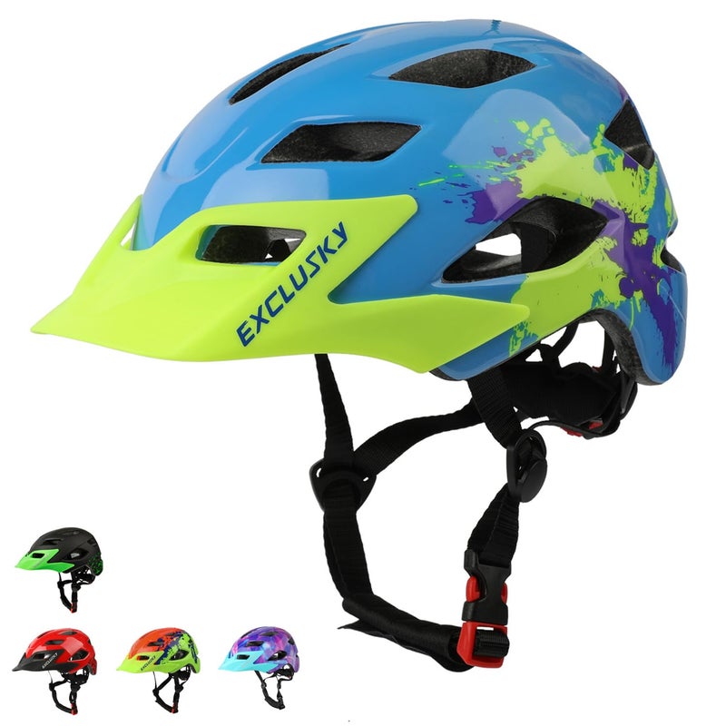 EXCLUSKY Kids Helmet, Exclusky Kids Bike Helmet Adjustable Safety Lightweight Children Bicycle For Skating Cycling Scooter Boys And Girls Bicycle Helmets Ages 5-8-14 - Image 1