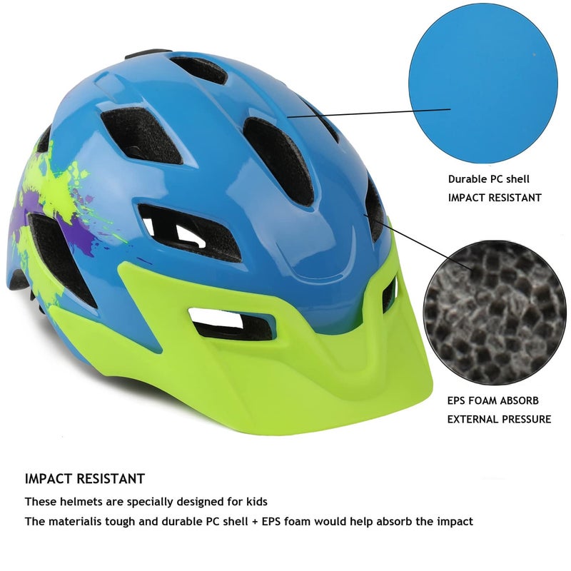 EXCLUSKY Kids Helmet, Exclusky Kids Bike Helmet Adjustable Safety Lightweight Children Bicycle For Skating Cycling Scooter Boys And Girls Bicycle Helmets Ages 5-8-14 - Image 3