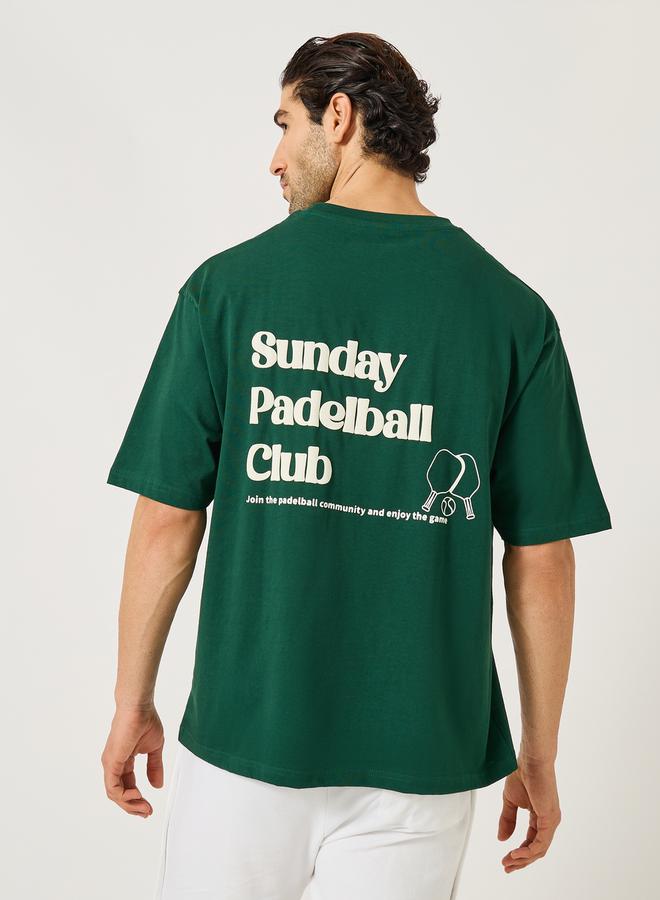 ستايلي تيشيرت جيرسي بطبعة جرافيك كبير الحجم - Image 5