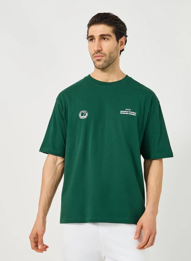 Styli Graphic Print Oversized Jersey T-Shirt