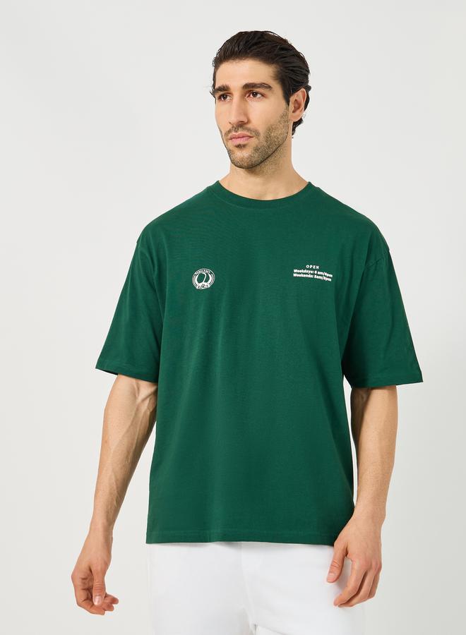 Styli Graphic Print Oversized Jersey T-Shirt - Image 1