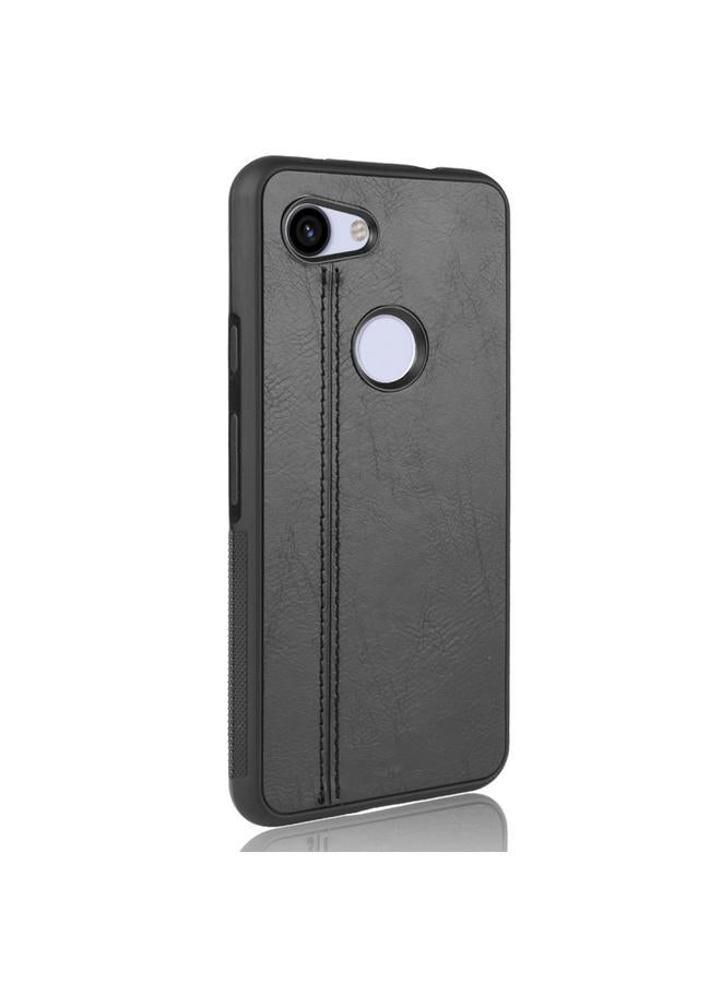 زبون جراب لهاتف Google Pixel 3a XL مقاوم للصدمات بنمط جلد البقر المخيط، مصنوع من مادة البولي يوريثين الحراري + البولي يوريثان الحراري + مادة TPU - Image 3