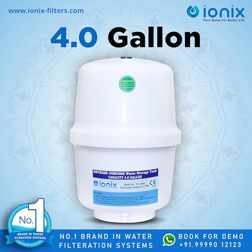 IONIX Ro pressure tank with tank valve, RO Pre-Pressurized Water Storage Tank | Ro Pressure Tank with 4 Gallon Capacity - Image 2