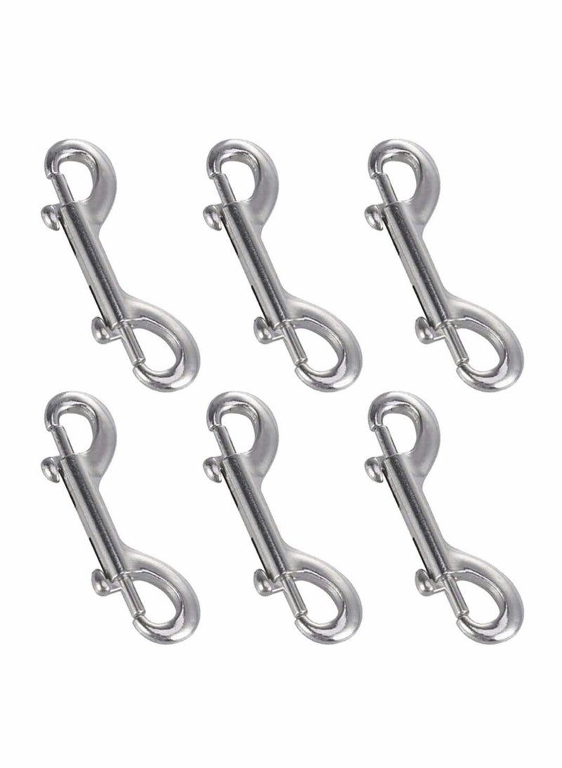 Double Ended Bolt Snap Hooks, Stainless Steel Double End Heavy Duty Trigger Snaps for Water Bucket/Dog Leash/Pet Feed Bucket/Pet Hammock and More, Pack of 6(3.5inch)  - Image 1