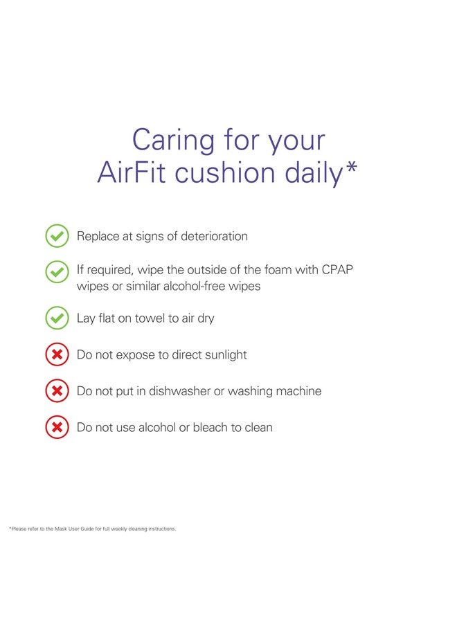 ريسمد وسادة ResMed AirFit N30 - وسادة بديلة لقناع CPAP الأنفي - سيليكون ناعم - مستلزمات وملحقات CPAP الطبية - متوسطة - Image 5