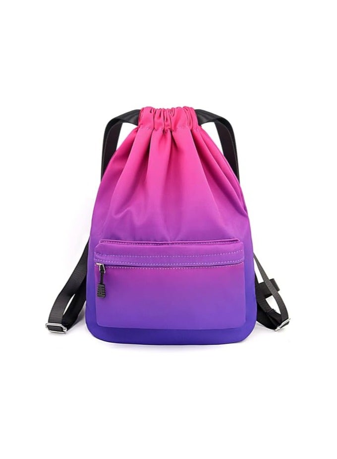 Joyzzz Drawstring Bags, Waterproof Lightweight Sackpack with Adjustable Straps, Multi-Purpose Sports Backpack for Gym, Beach, Swimming and Travel, Ideal for Men and Women