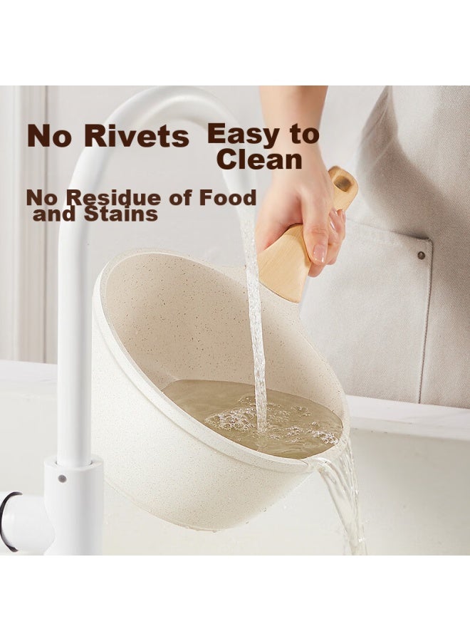 COOKER KING Chuidahuang Milk Pot, Low-pressure Milk Pot, Baby Food Pot, Noodle Pot, Big White Milk Pot 16cm With Steamer Insert - Image 4