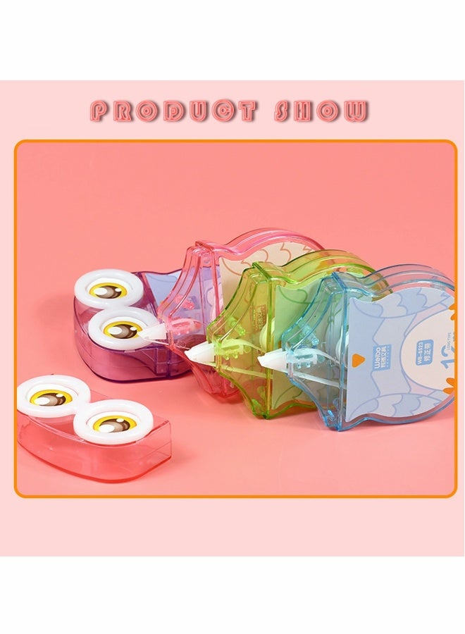 Generic Owl Correction Tape   Simple Transparent Candy Color Portable Correction Tape Easy for Students to Correct Errors Correction Tape C ute and Creative Stationery 1pcs 4 color random - Image 5