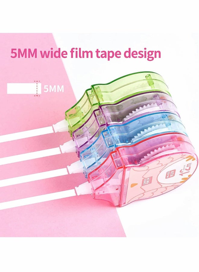 Generic Owl Correction Tape   Simple Transparent Candy Color Portable Correction Tape Easy for Students to Correct Errors Correction Tape C ute and Creative Stationery 1pcs 4 color random - Image 4