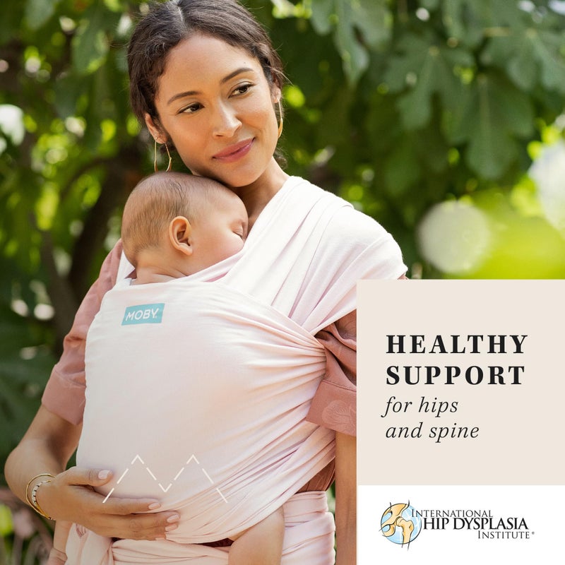 Moby Baby Wrap Carrier Classic for Newborns to Toddlers (8-33lbs), Infant Sling Carrier, Lightweight & Hands Free Design, Adjustable for All Body Types (Rose Quartz) - Image 3