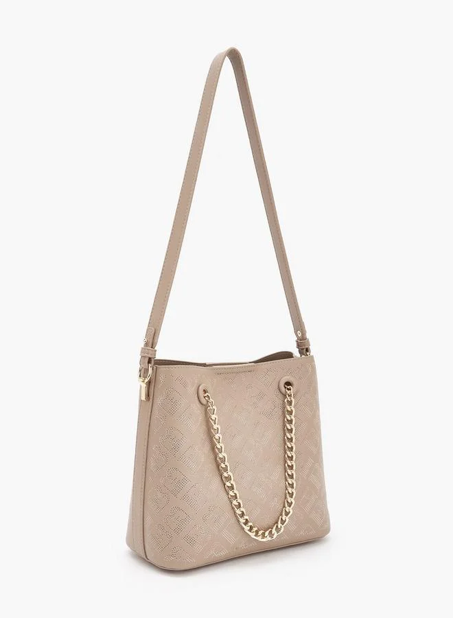 Flora Bella By Shoexpress Flora Bella Laser Cut Shoulder Bag with Chain Strap