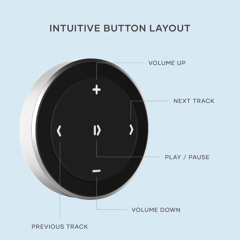 SATECHI Bluetooth Media Button with Steering Wheel Mount, Wireless Music & Volume Control for iPhone, iPad, MacBook, Android, Car & Bike Audio Systems - Image 5