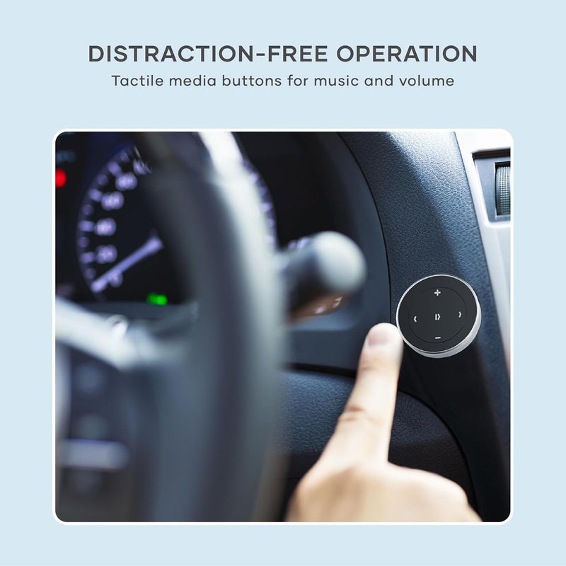 SATECHI Bluetooth Media Button with Steering Wheel Mount, Wireless Music & Volume Control for iPhone, iPad, MacBook, Android, Car & Bike Audio Systems - Image 3