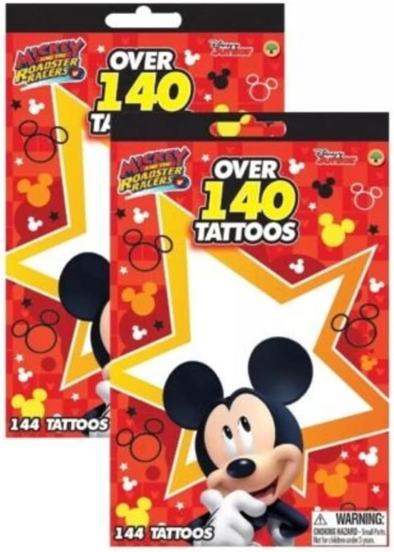 UPD Disney Junior Mickey Mouse & The Roadster Racers Over 140 Temporary Tattoos Booklets (Pack of 2)