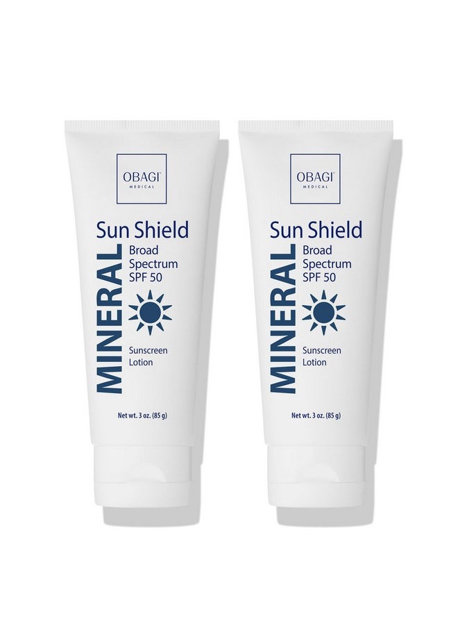 Obagi Medical Obagi Sun Shield Hypoallergenic Mineral Sunscreen Broad Spectrum Spf 50 Protection From The Sun Sheer Quickabsorbing Formula 2 Pack 2 * 3 Oz  - Image 1