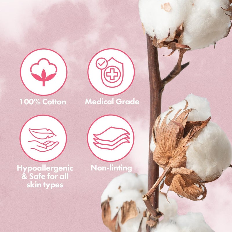 Intrinsics Petite Silken Wipes – 2"x2" 4-Ply Lint-Free Cotton Pads – 200 Count - Image 4