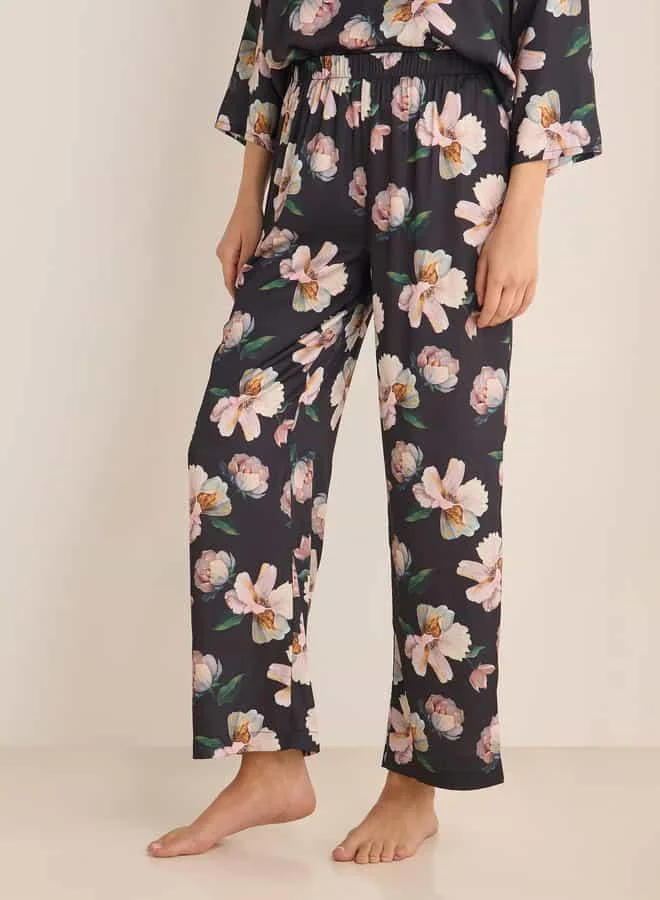 Splash FAV Floral Print T-shirt and Pyjama Set