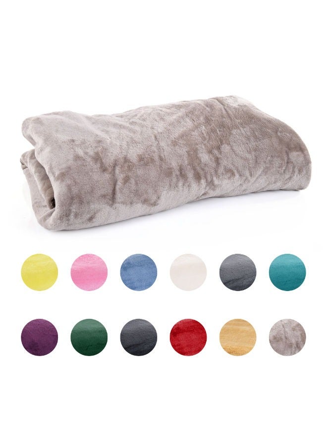 Mintra Lightweight Blanket Bed and Sofa 250 GSM Extra Soft Premium Microfiber Mocha 152x203cm - Image 2