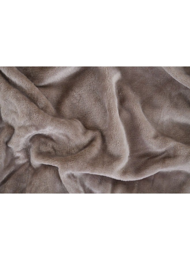 Mintra Lightweight Blanket Bed and Sofa 250 GSM Extra Soft Premium Microfiber Mocha 152x203cm - Image 4