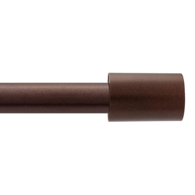 Extendable Curtain Rod for Door Windows Adjustable Length Heavy Duty Iron Telescopic Drapery Pole with Barrel Finials 1 Diameter 52144 Brown