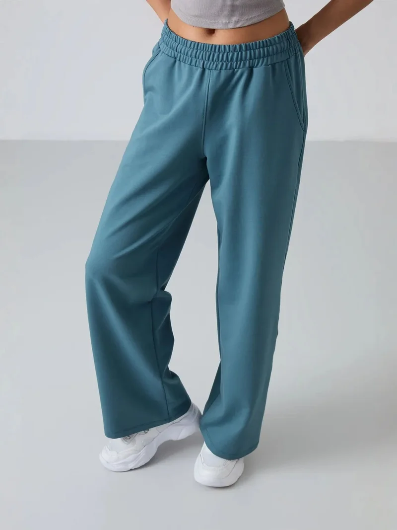 تومي لايف TOMMY Wide-Leg Pull-On Sweatpants