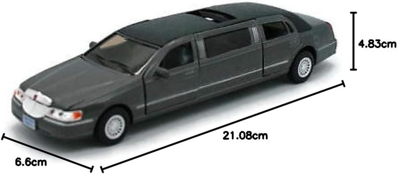 Kinsmart 1/38 Scale Diecast Model of 1999 Lincoln Town Car Stretch Limousine - Image 2
