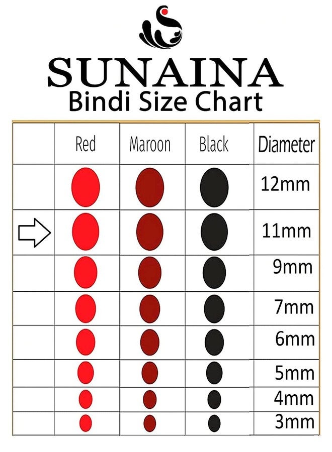 Sunaina Matching Plaza Multicolor TILAK Bindis for Women Size-1 [SMPT611] - Image 3