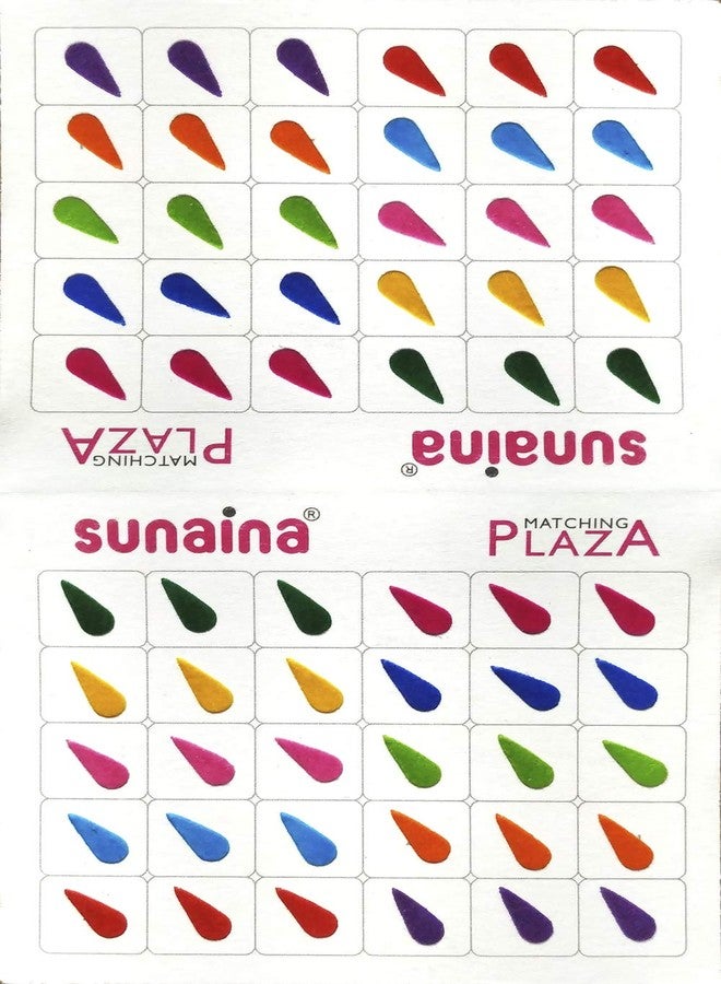 Sunaina Matching Plaza Multicolor TILAK Bindis for Women Size-1 [SMPT611] - Image 2