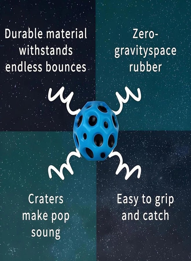Oblivion Bouncy Ball 1 Pc - Super Bouncer Rubber Moon Balls with Crater Texture Grip, Multicolor Perfect for Playtime Toys, Indoor & Outdoor Play, Beach, Garden, Picnic, Cricket, Toy for Kids & Adults - Image 3