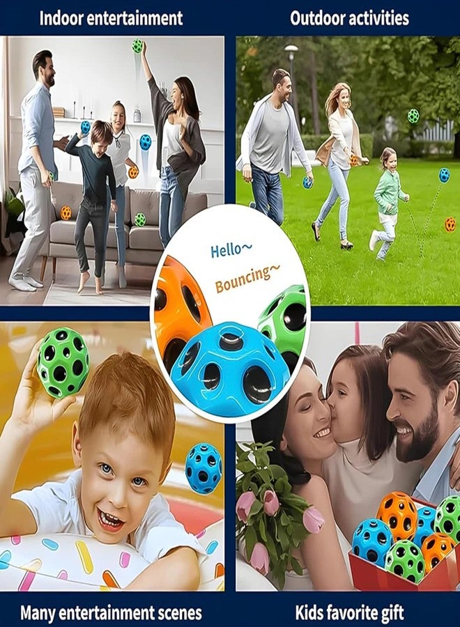 Oblivion Bouncy Ball 1 Pc - Super Bouncer Rubber Moon Balls with Crater Texture Grip, Multicolor Perfect for Playtime Toys, Indoor & Outdoor Play, Beach, Garden, Picnic, Cricket, Toy for Kids & Adults - Image 4