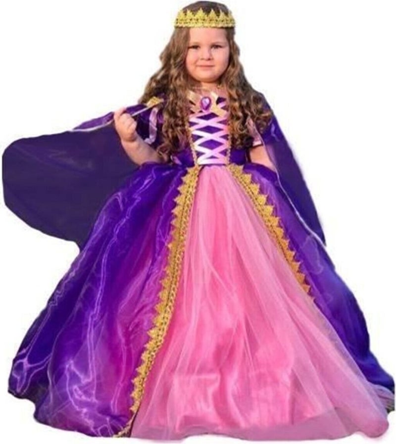 Dilay Damla Kids Rapunzel Costume Tarlatan Crown Cape  - Image 2