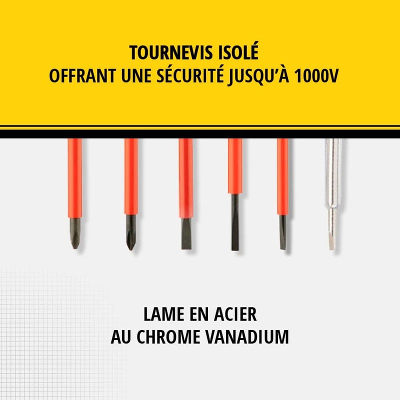 Stanley - FatMax مجموعة مفكات ستانلي 065441 FatMax المعزولة من نوع فيليبس ومتوازي (6 قطع) - Image 4